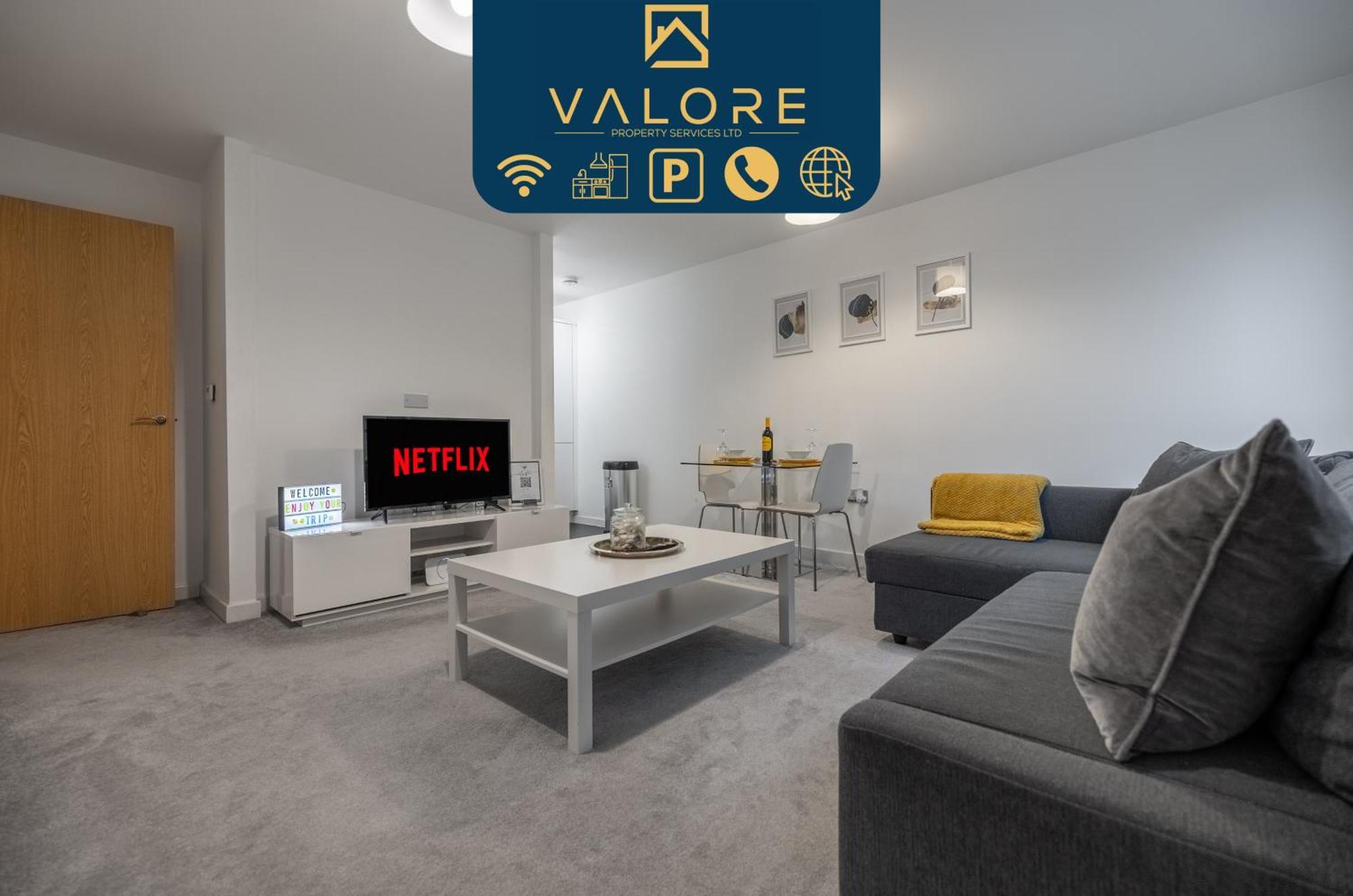 Modern 1 Bed In Central Mk, Free Parking, Smart Tv, Manhattan House By Valore Property Services Μίλτον Κέινς Εξωτερικό φωτογραφία